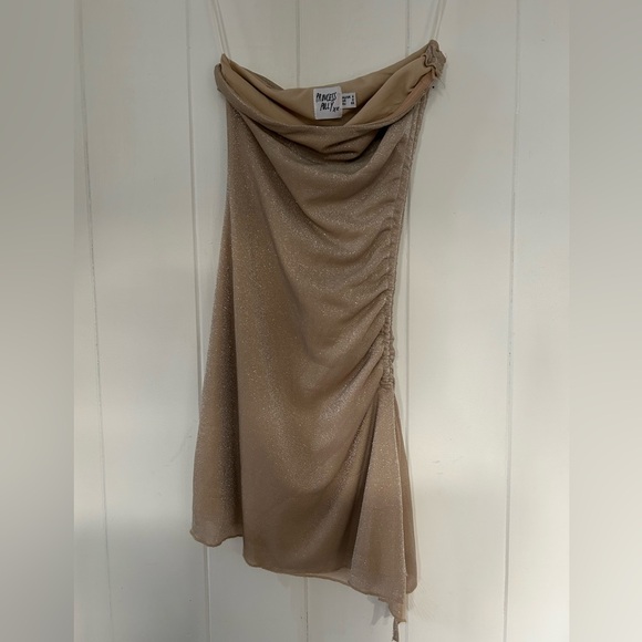 Princess Polly Donelli Mini Dress in Champagne - Picture 2 of 4